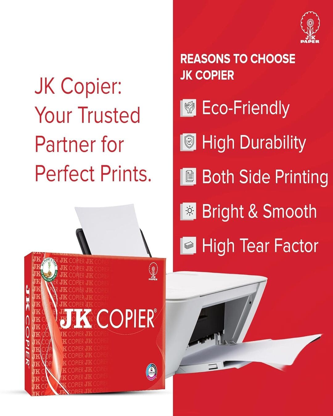 JK Copier | 75 GSM | A4 | 1 Ream (500 Sheets) - versoz.com
