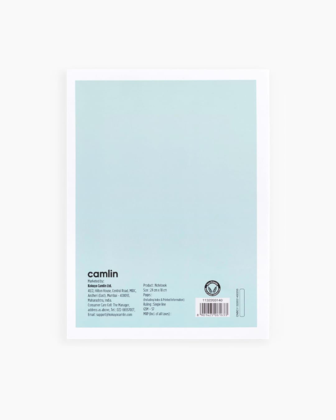 Camlin Notebook | 24 cm x 18 cm | Single Line | 120 Pages - versoz.com