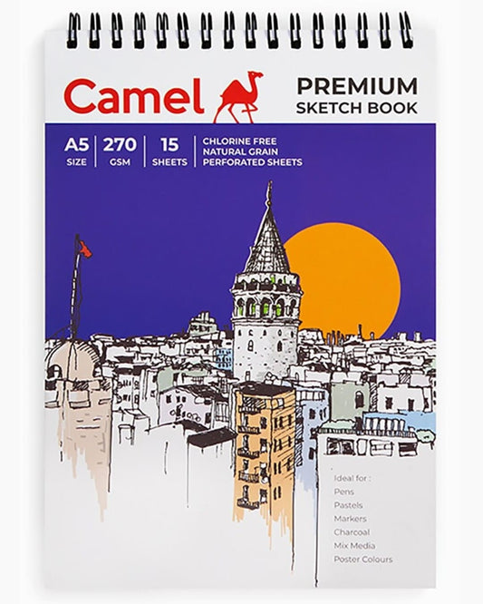 Camel Premium Sketch Book | A5 | 270 GSM | 15 Sheets - versoz.com