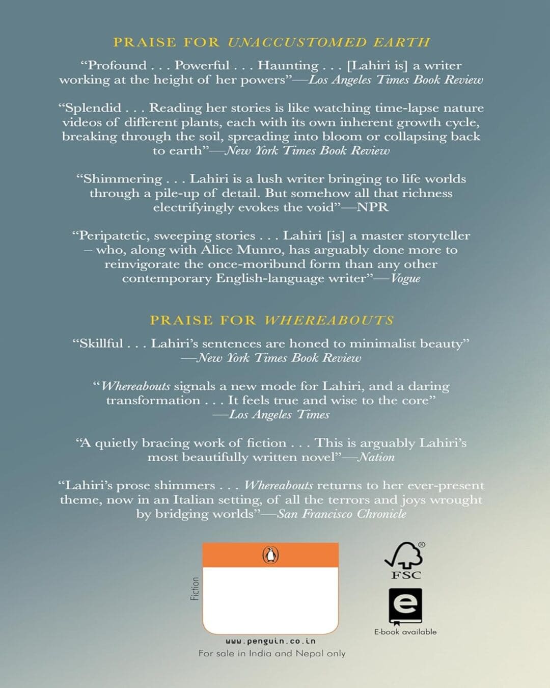 Roman Stories by JHUMPA LAHIRI - versoz.com