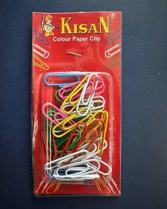 Kisan Colour Paper Clip | Multi Coloured U Gem Clip | 28 cm - versoz.com