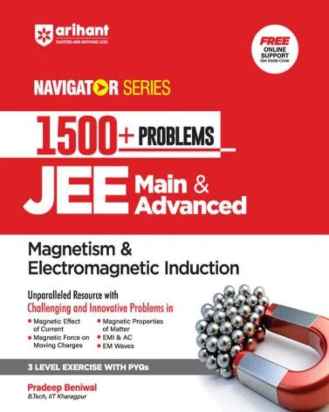 Navigator Series 1500+ Problems JEE Main & Advanced Magnetism & Electromagnetic Induction - versoz.com