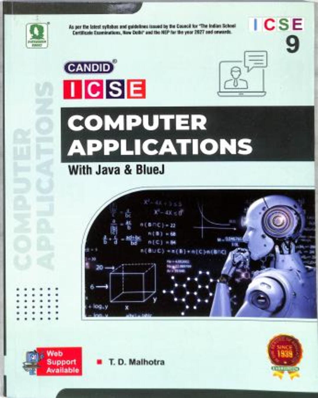 Candid ICSE Computer Applications Class 9 With Java & Blue J 2027 (NEP)