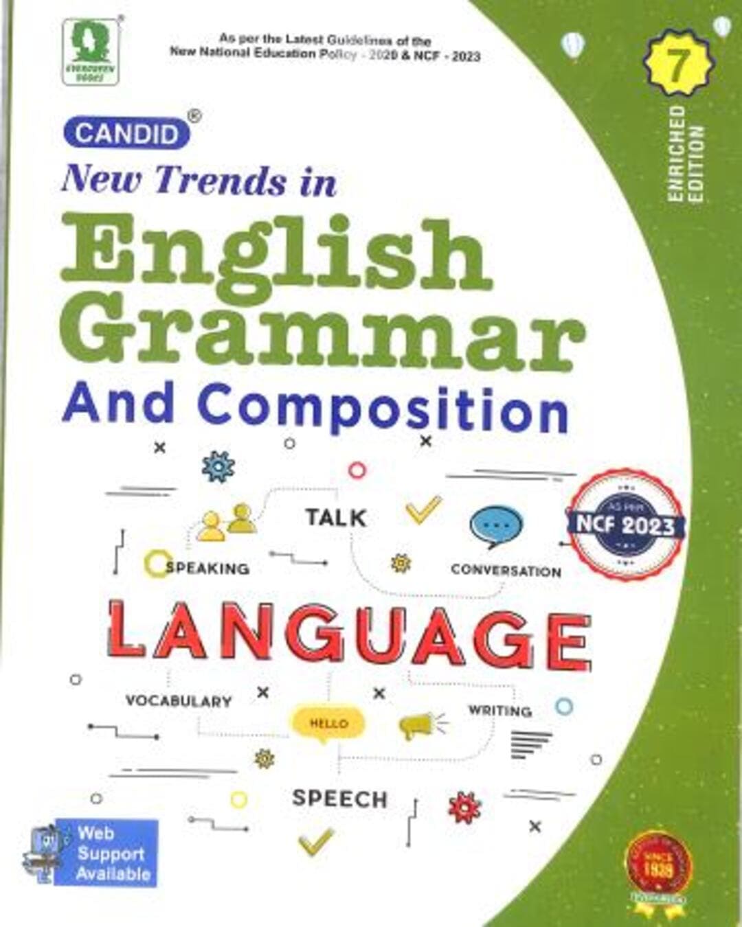 Candid New Trends In English Grammar And Composition 7 (NEP 2020 / NCF 2023) - versoz.com