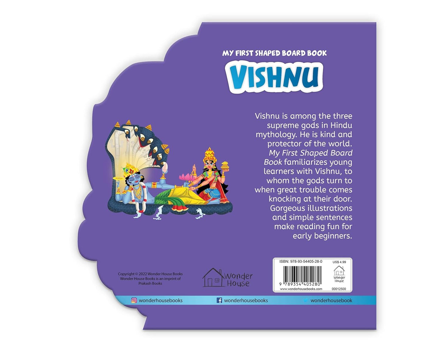 My First Shaped Board Book: Illustrated Vishnu Hindu Mythology Picture Book For Kids Age 2+ (Indian Gods and Goddesses) by Wonder House Books [Board Book]