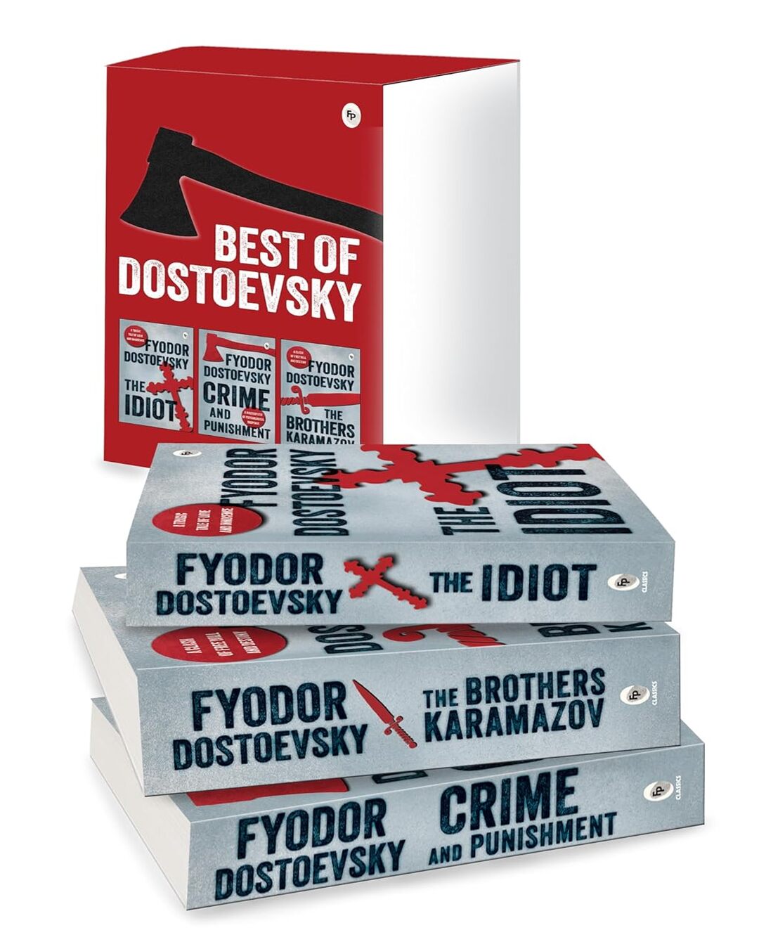 The Best of Dostoevsky Boxed Set (Crime and Punishment, The Idiot, The Brothers Karamazov) by Fyodor Dostoevsky [Paperback] - versoz.com