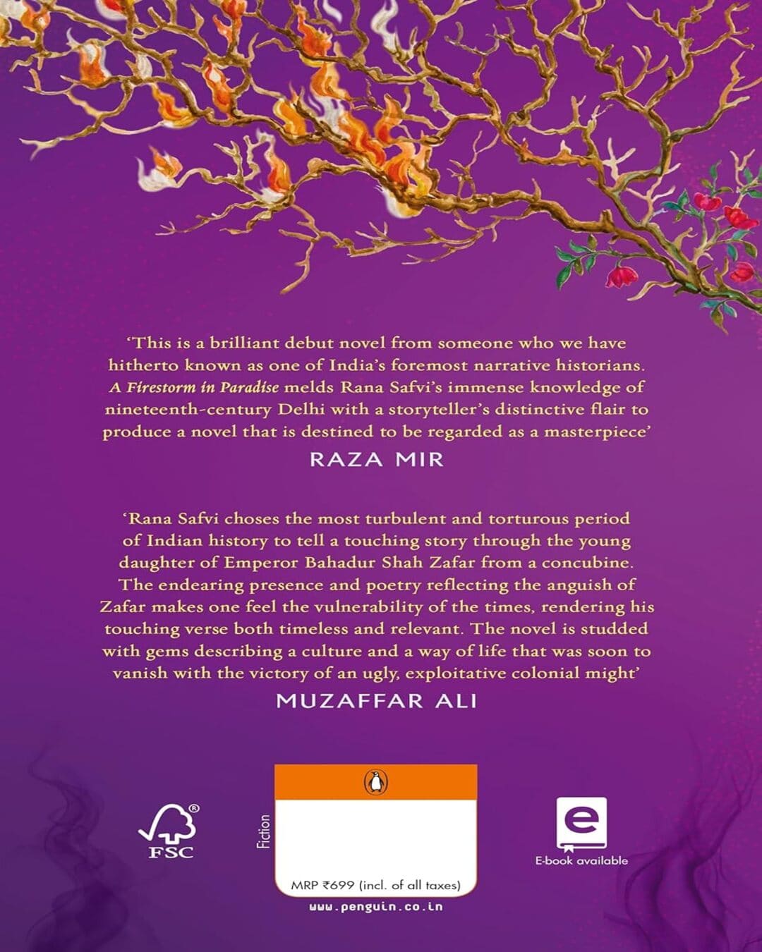 A Firestorm in Paradise : A novel on the 1857 Uprising by Rana Safvi [Paperback]
