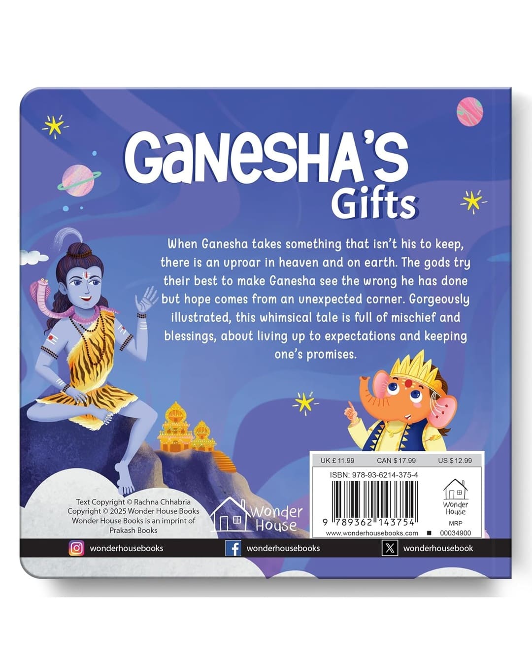 Ganesha’s Gifts by Rachna Chhabria [Board Book] - versoz.com