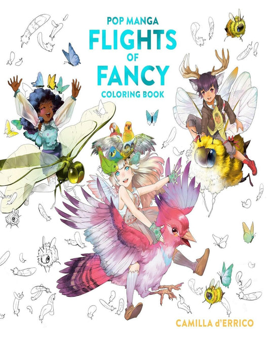 Pop Manga Flights of Fancy Coloring Book by Camilla d'Errico [Paperback] - versoz.com