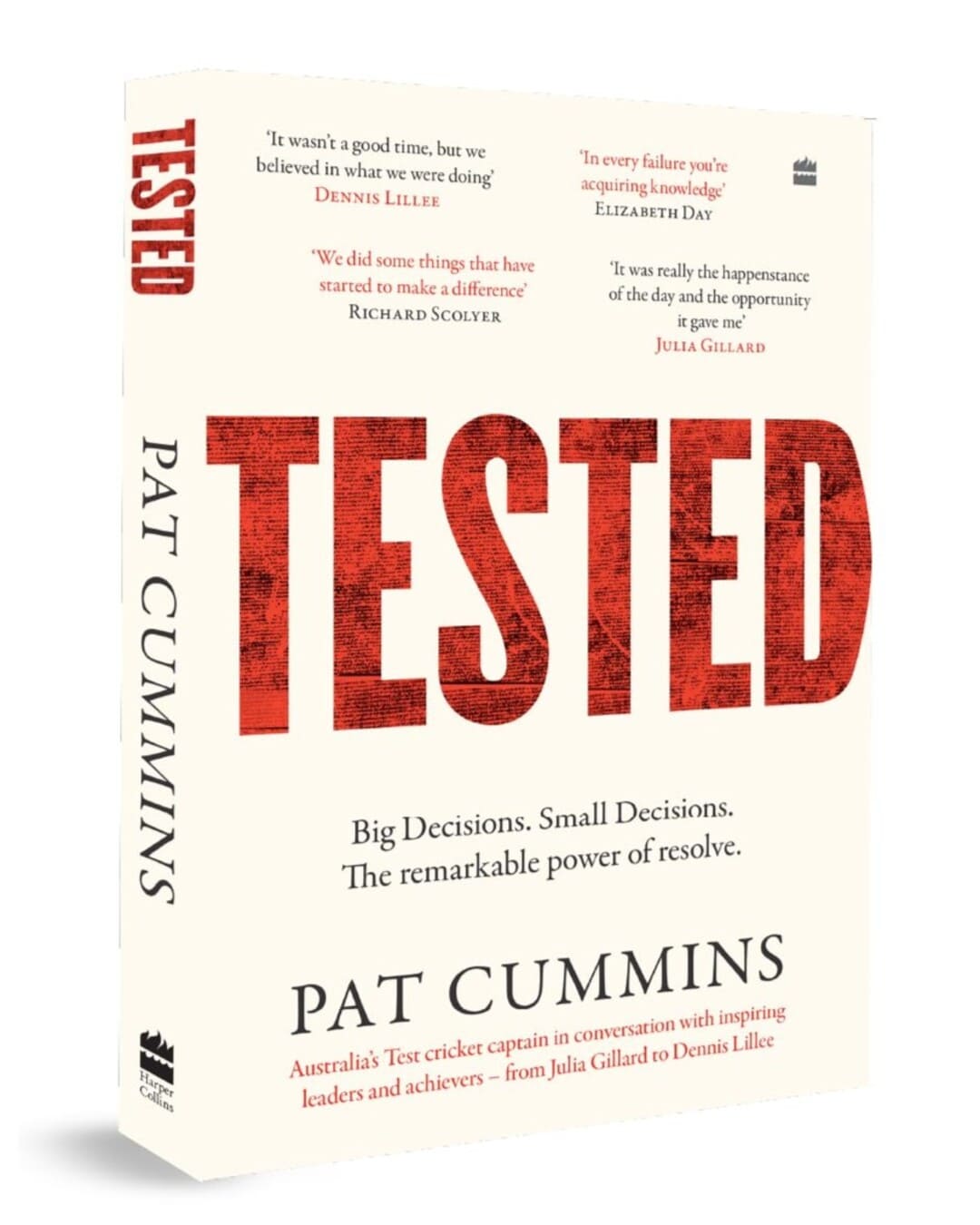Tested : The Remarkable Power of Resolve by Pat Cummins [Paperback] - versoz.com