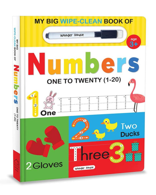 My Big Wipe And Clean Book of Numbers for Kids : 1 to 20 by Wonder House Books [Board Book]