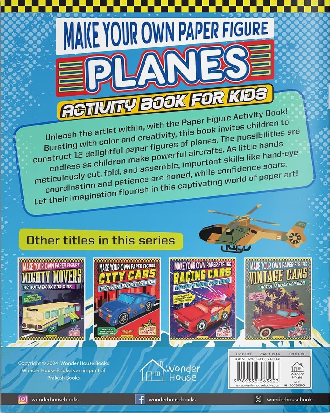 Make Your Own Paper Figure - Planes : Activity Book for Kids by Wonder House Books [Paperback]