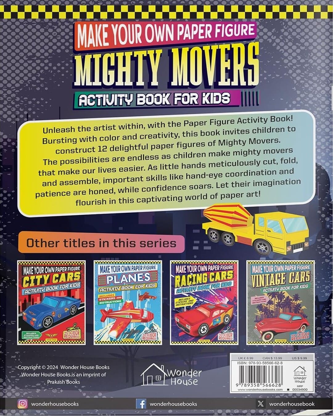 Make Your Own Paper Figure - Mighty Movers : Activity Book For Kids by Wonder House Books [Paperback]