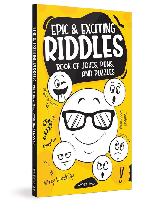Epic And Exciting Riddles Book Of Jokes, Puns, And Puzzles by Wonder House Books [Paperback]