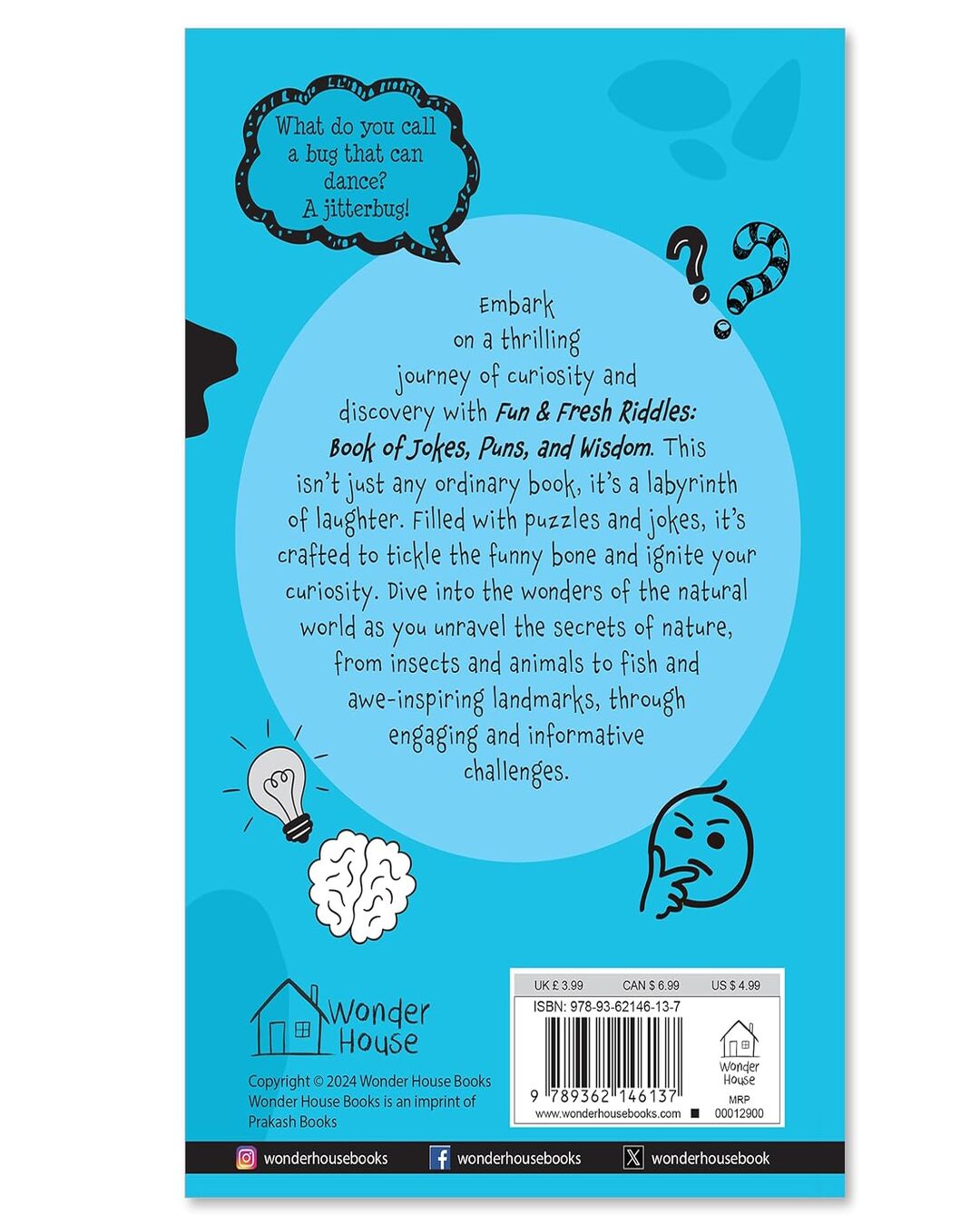 Fun And Fresh Riddles Book Of Jokes, Puns, And Wisdom by Wonder House Books [Paperback]