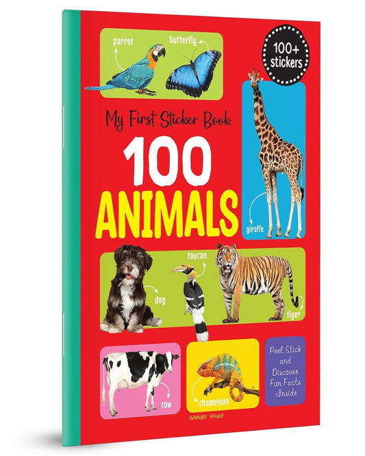 My First 100 Animals Stickers by Wonder House [Paperback]