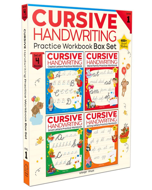 Cursive Handwriting - Small Letters, Capital Letters, Joining Letters and Word Family : Level 1 Prac by Wonder House Books [Paperback]