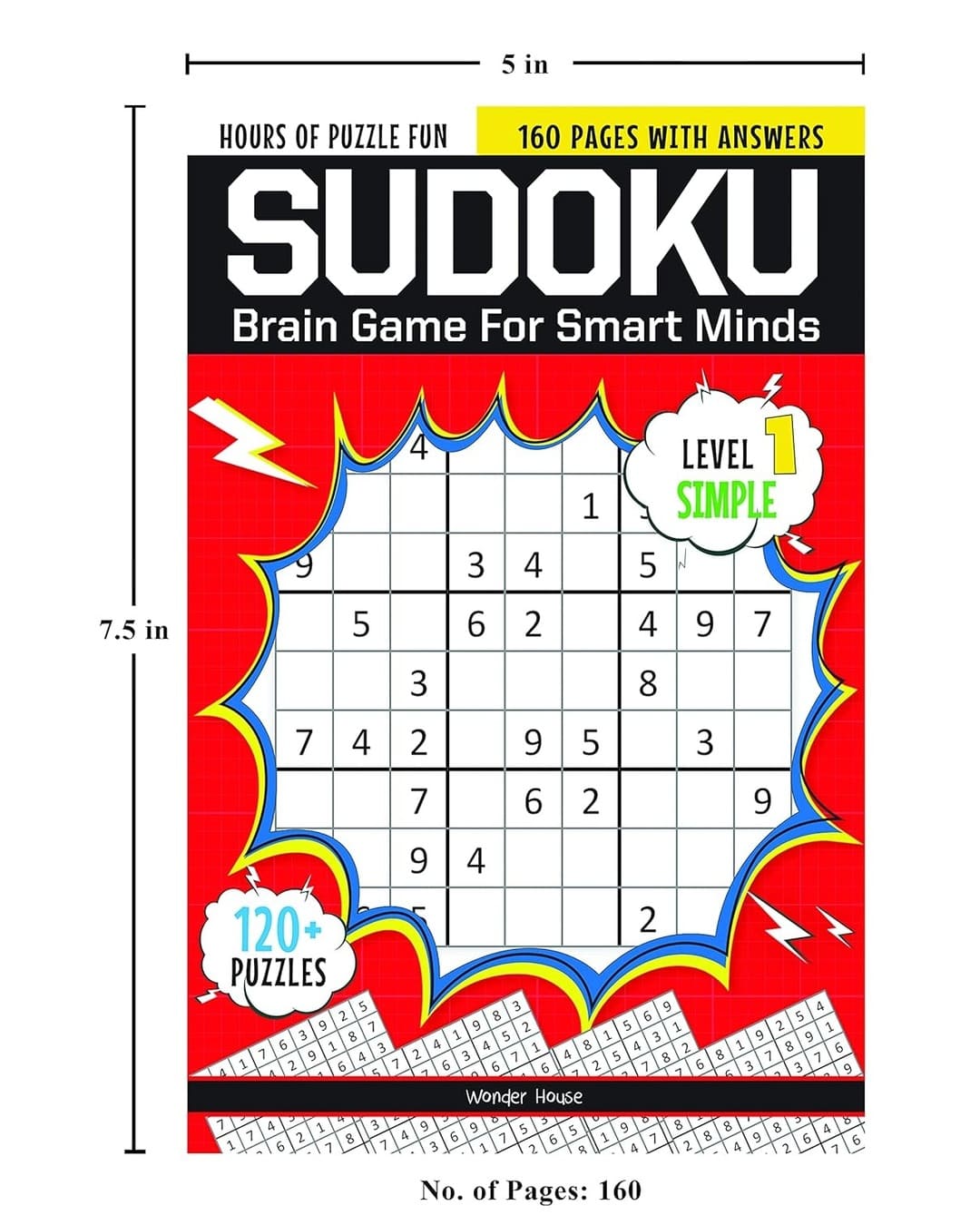 Sudoku : Brain Games for Smart Minds : Level 1 Simple by Wonder House Books [Paperback]