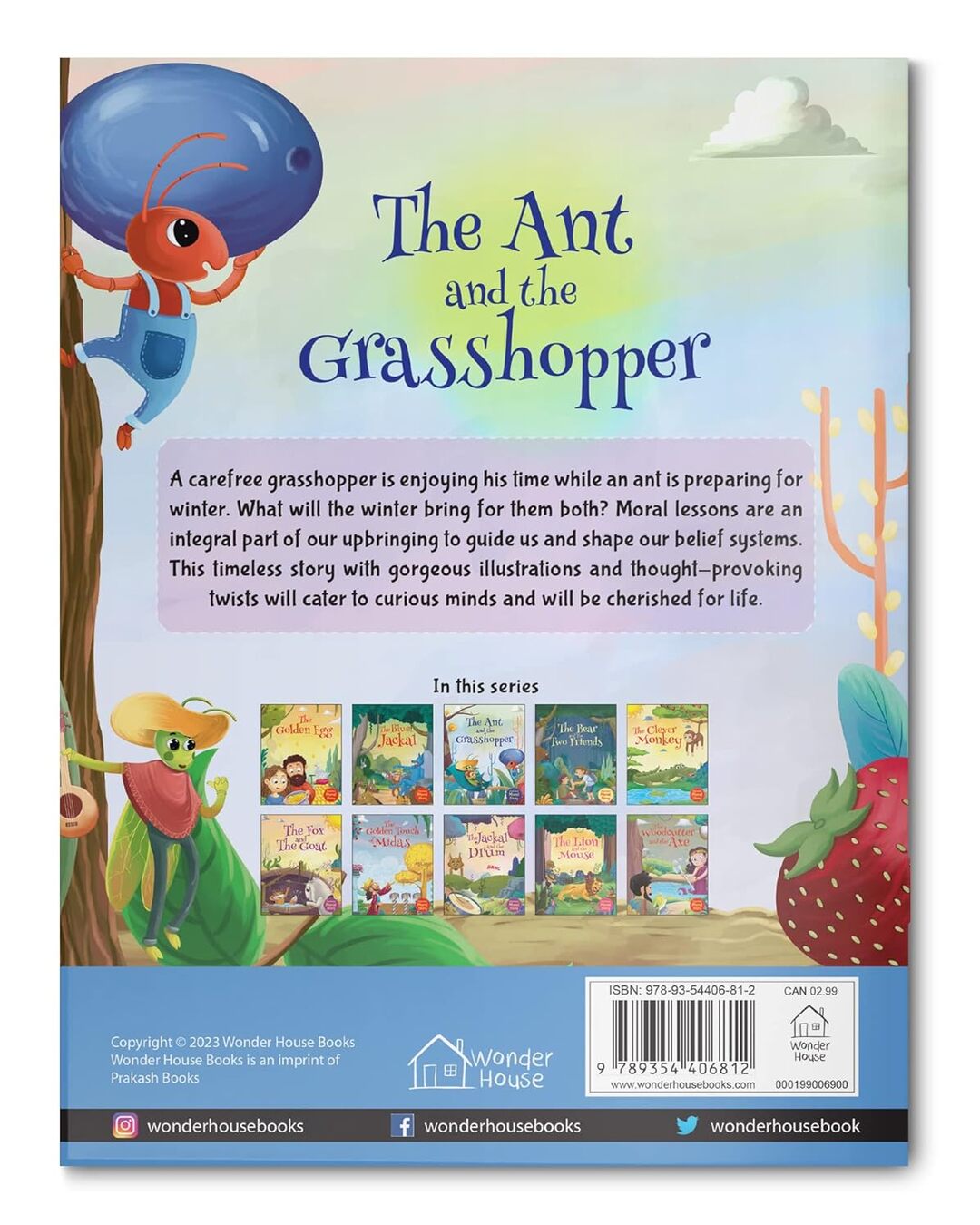 The Ant and the Grasshopper - Illustrated Moral Story For Children by Wonder House Books