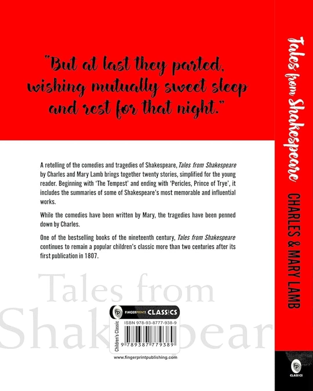 Tales from Shakespeare by Charles Lamb and Mary Lamb [Paperback] - versoz.com