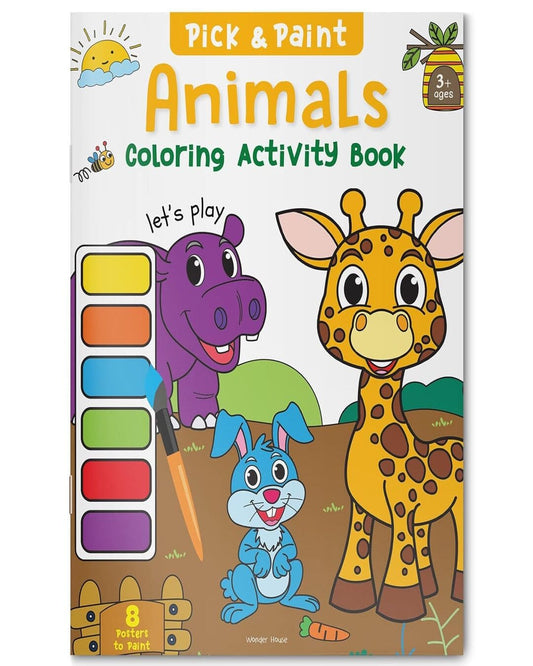 Pick and Paint Coloring Activity Book For Kids: Animals by Wonder House Books [Paperback]