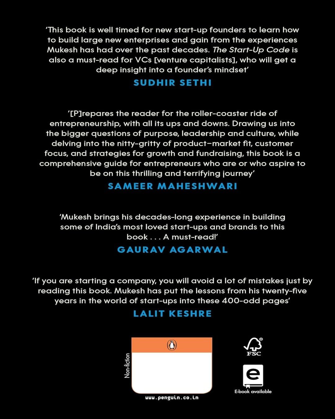 The Startup Code : Taking Your Company from Seed to Scale by Mukesh Bansal [Hardcover] - versoz.com