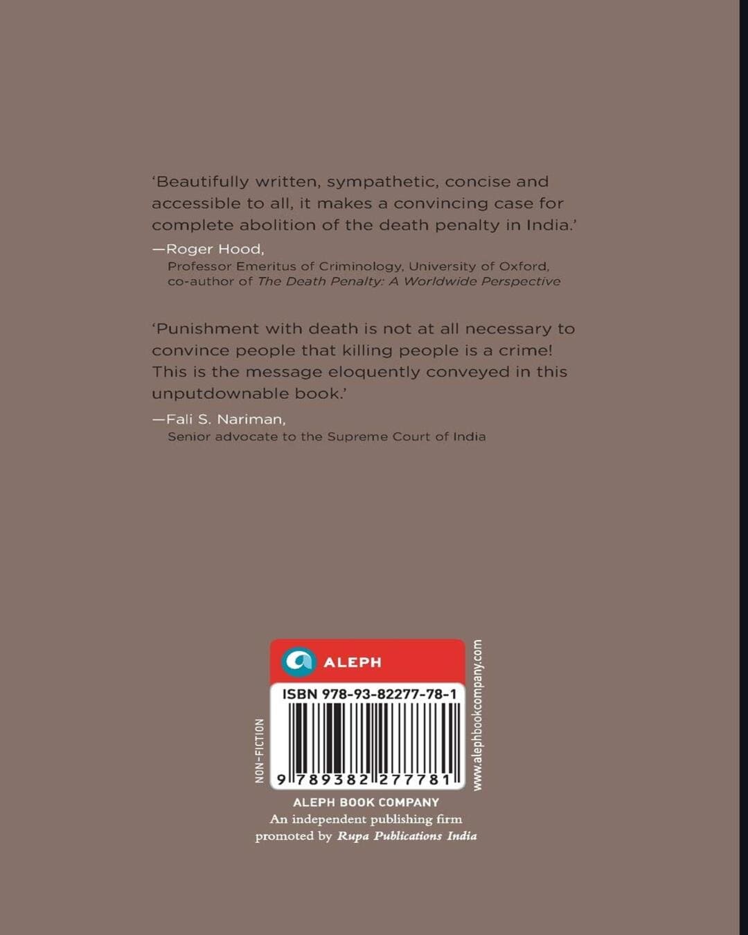 Abolishing the Death Penalty by Gopalkrishna Gandhi [Hardcover] - versoz.com