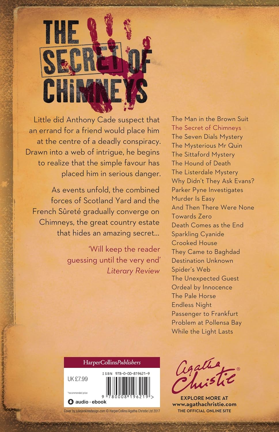 The Secret of Chimneys by AGATHA CHRISTIE [Paperback] - versoz.com
