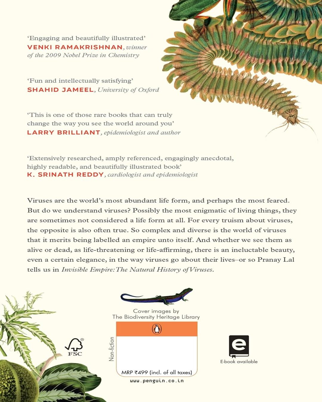 Invisible Empire The Natural History of Viruses by Pranay Lal [Paperback] - versoz.com