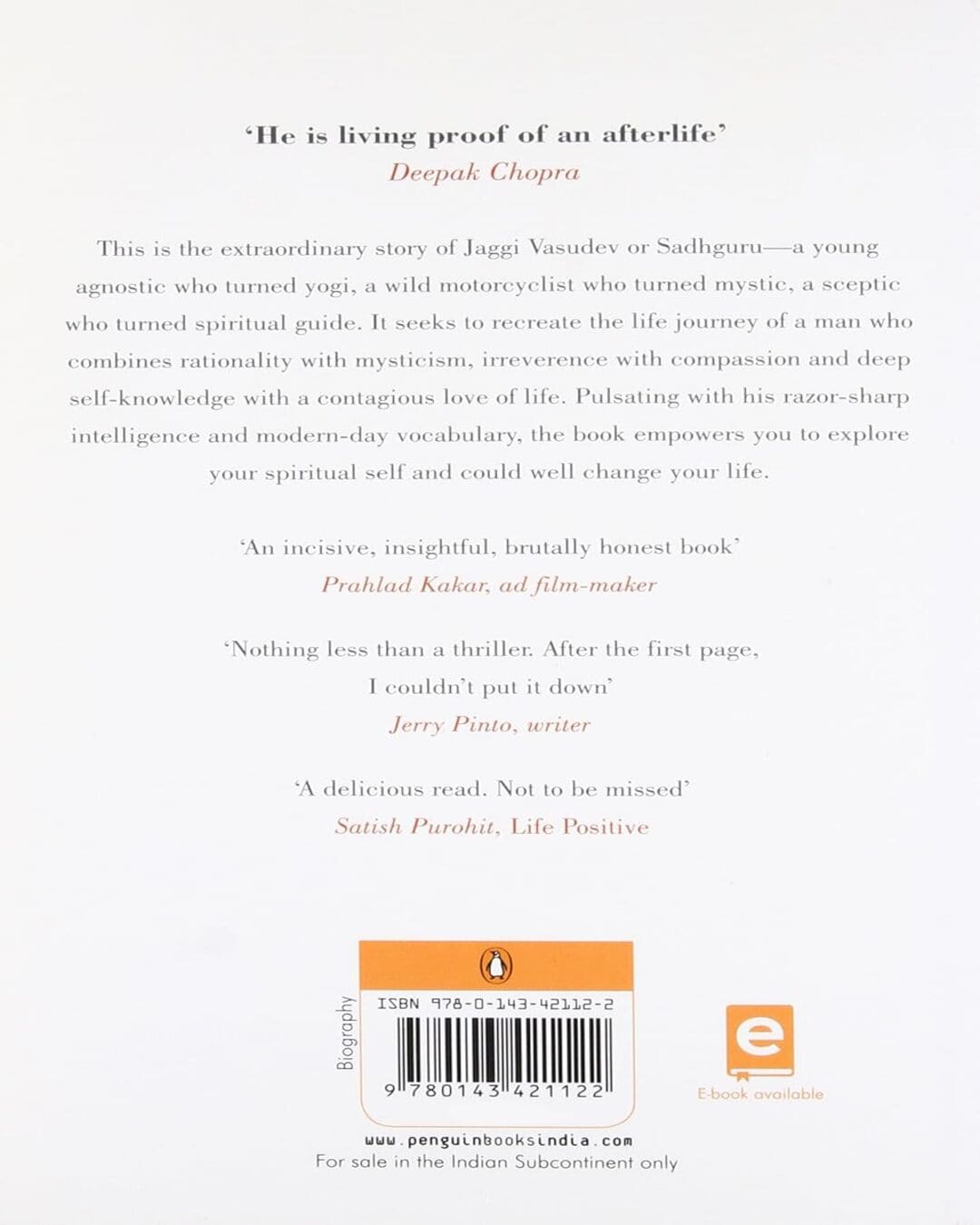 Sadhguru : More than a Life by Arundhathi Subramaniam [Paperback] - versoz.com