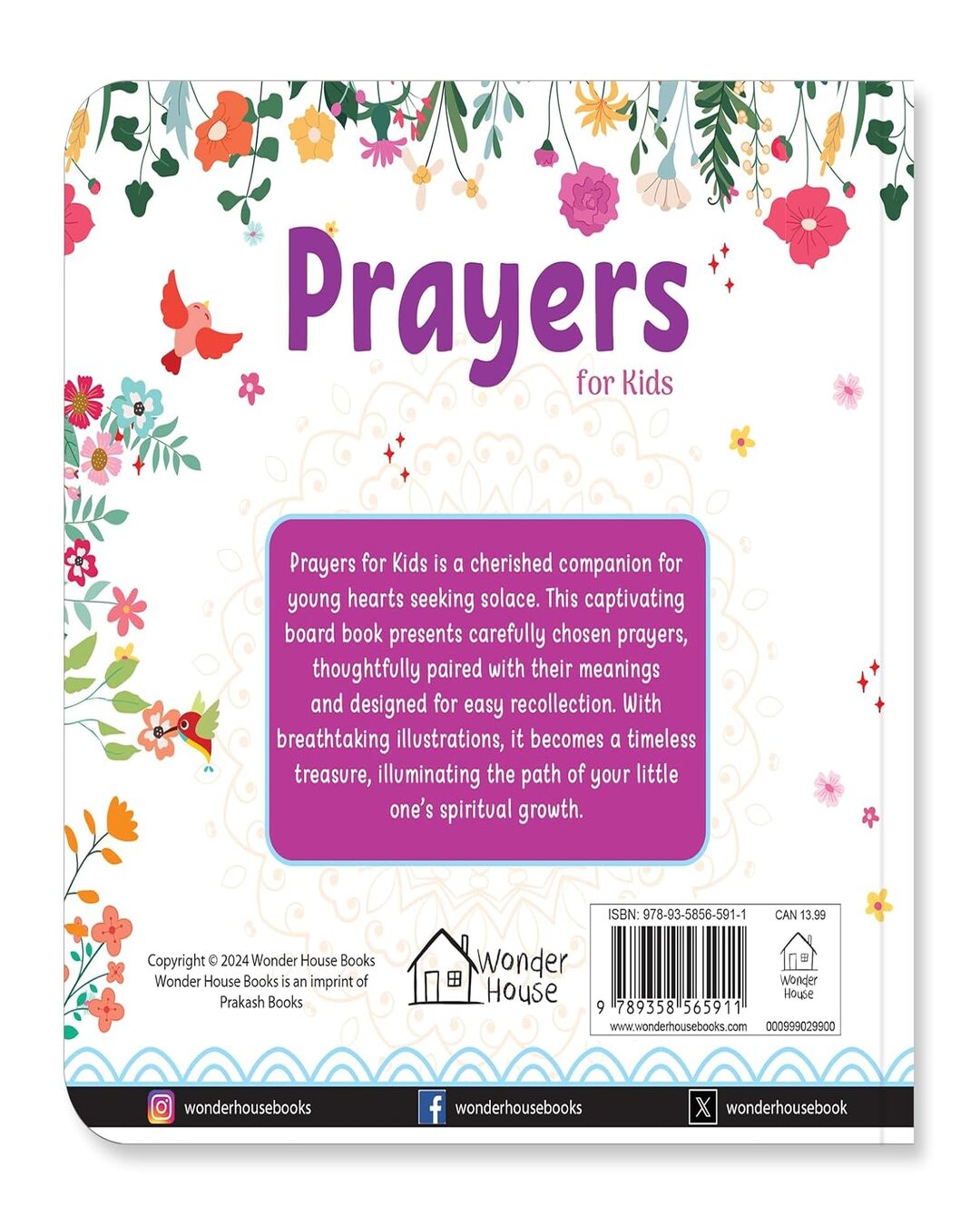 Prayers For Kids by Wonder House Books (Illustrated) [Board Book]