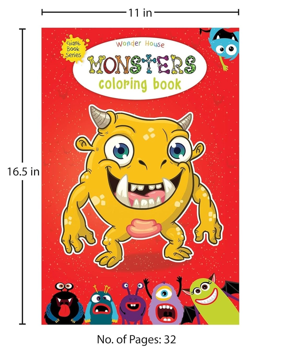 Monster Colouring Book (Giant Book Series) by Wonder House Books [Paperback]