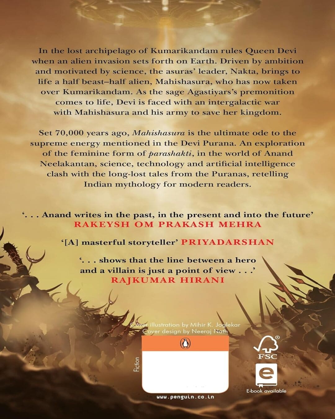 Mahishasura: The Legend Of Kumarikandam by Anand Neelakantan [Paperback]