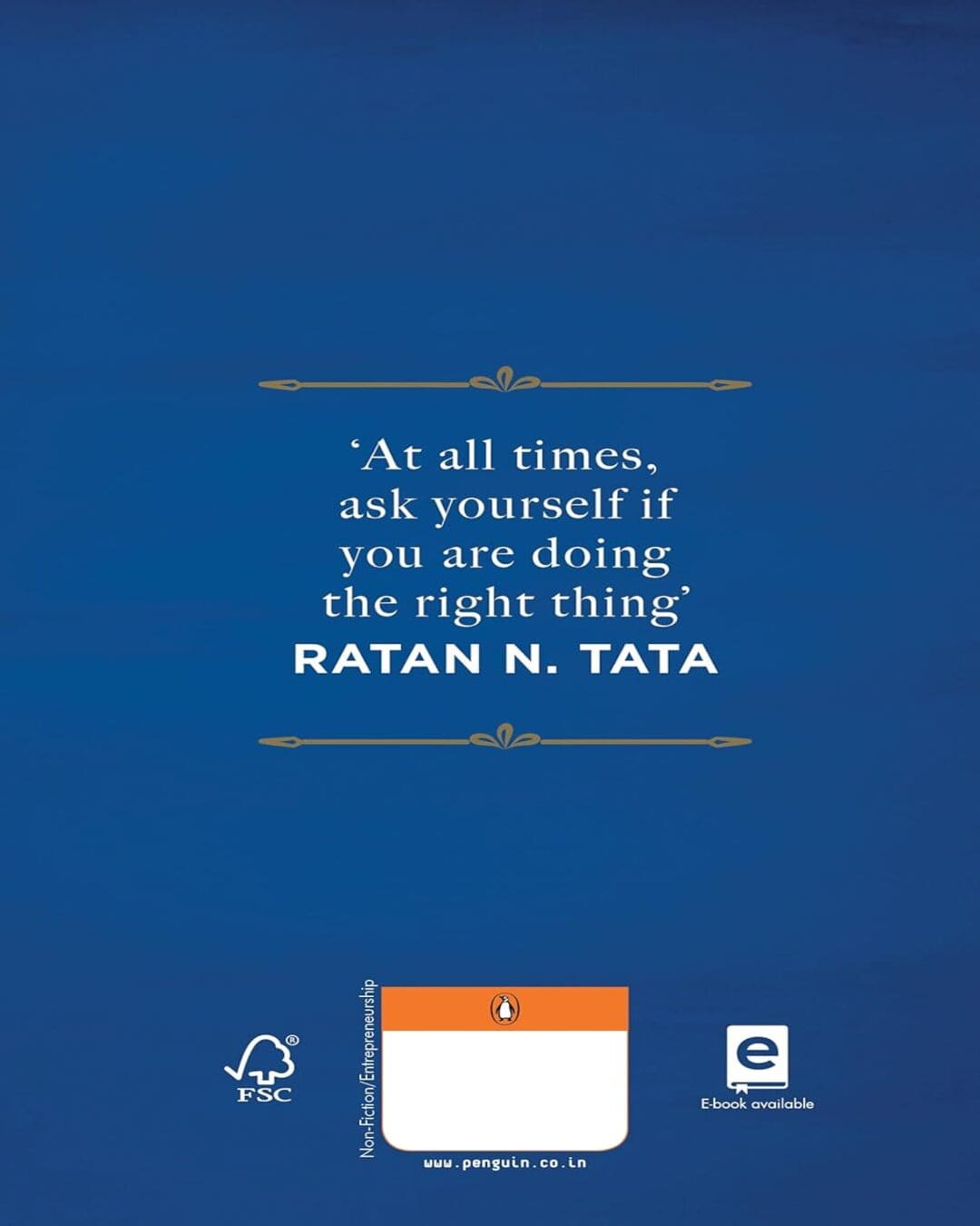 Doing The Right Thing: Learnings From Ratan Tata by Harish Bhat [Hardcover]