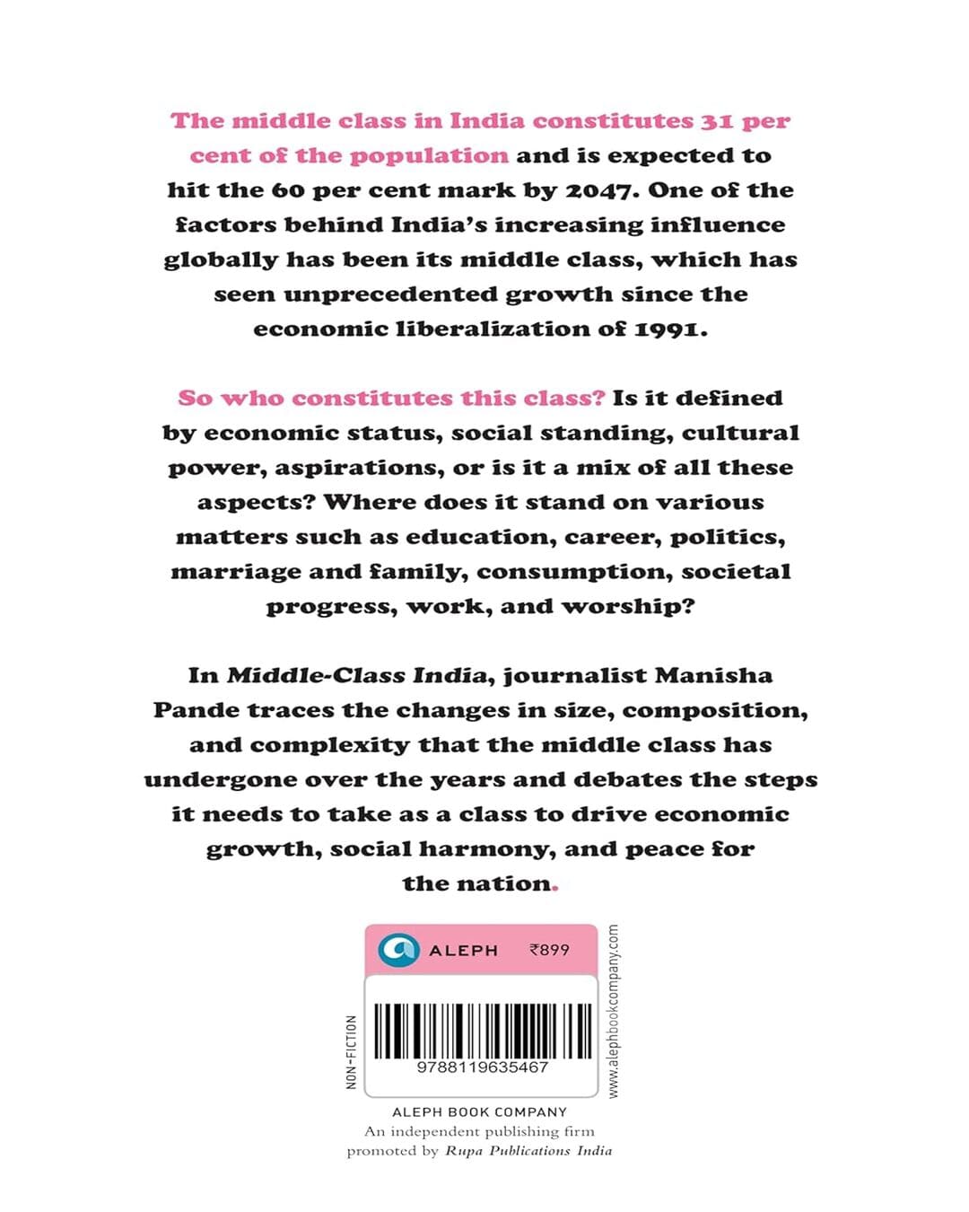 Middle Class India: Driving Change in the 21st Century by Manisha Pande [Hardcover]