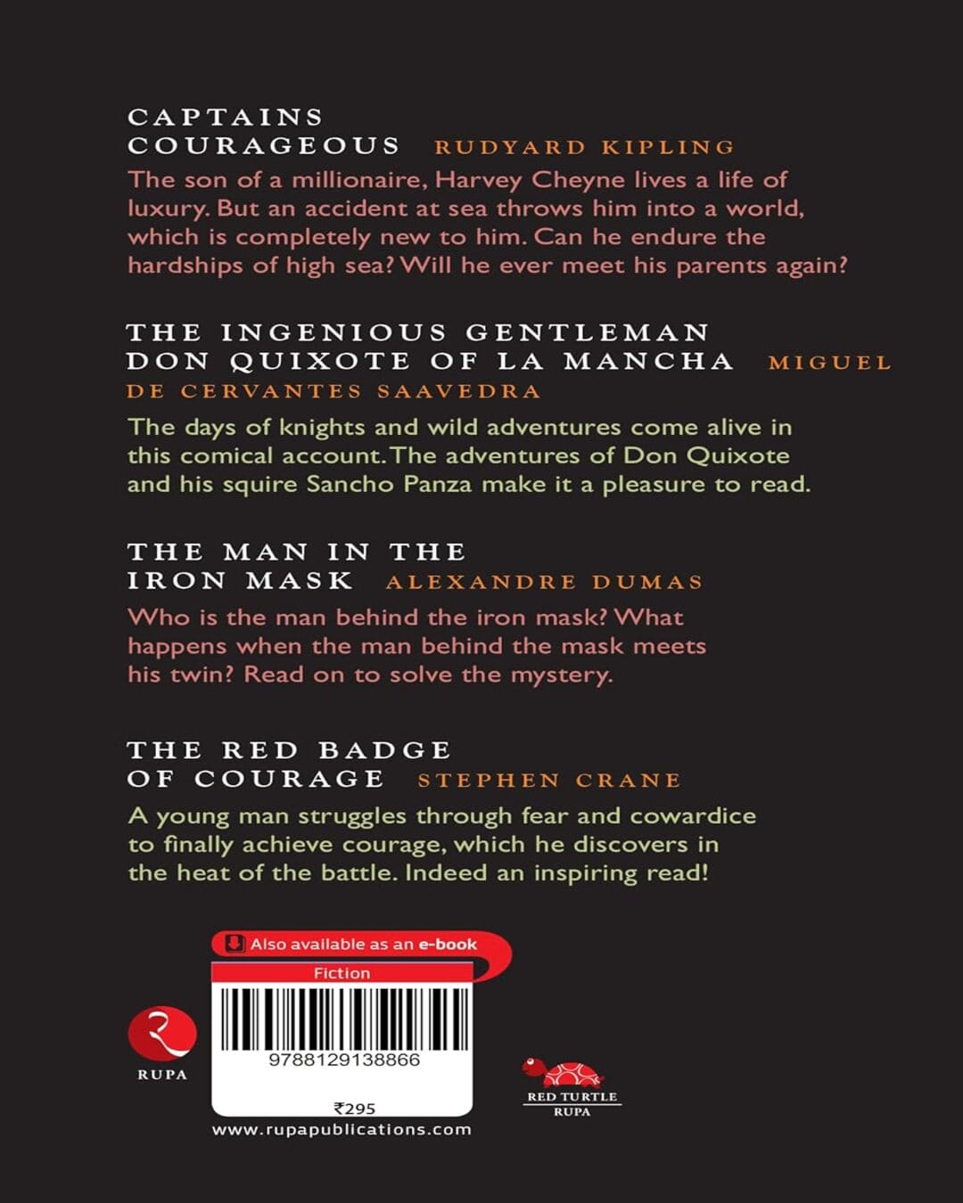 Junior Classics Book 2 by Rudyard Kipling, M D C Saavedra, A Dumas, S Crane [Paperback]