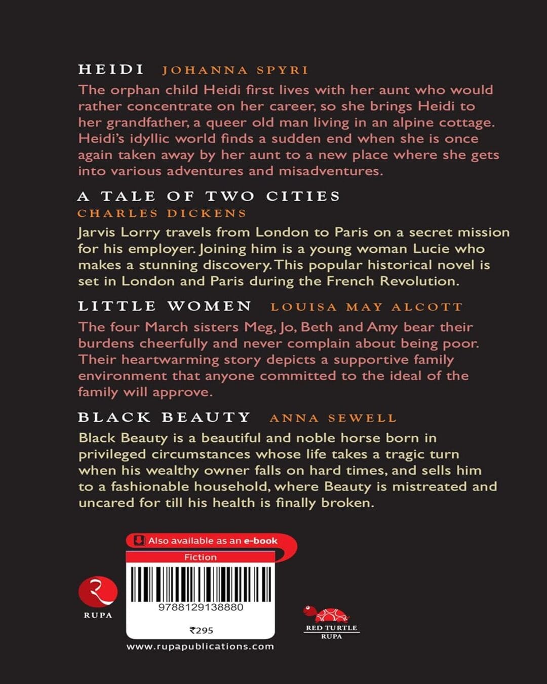 Junior Classics Book 4 by J Spyri, C Dickens, Louis May Alcott, A Sewell [Paperback]