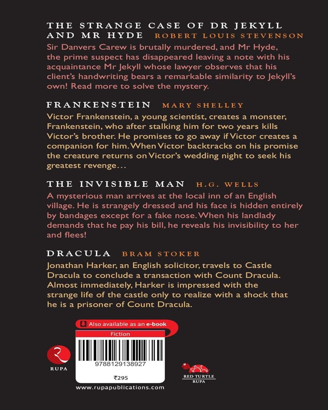 Junior Classics Book 8 by R L Stevenson, M Shelly, H.G.Wells, Bram Stoker [Paperback]