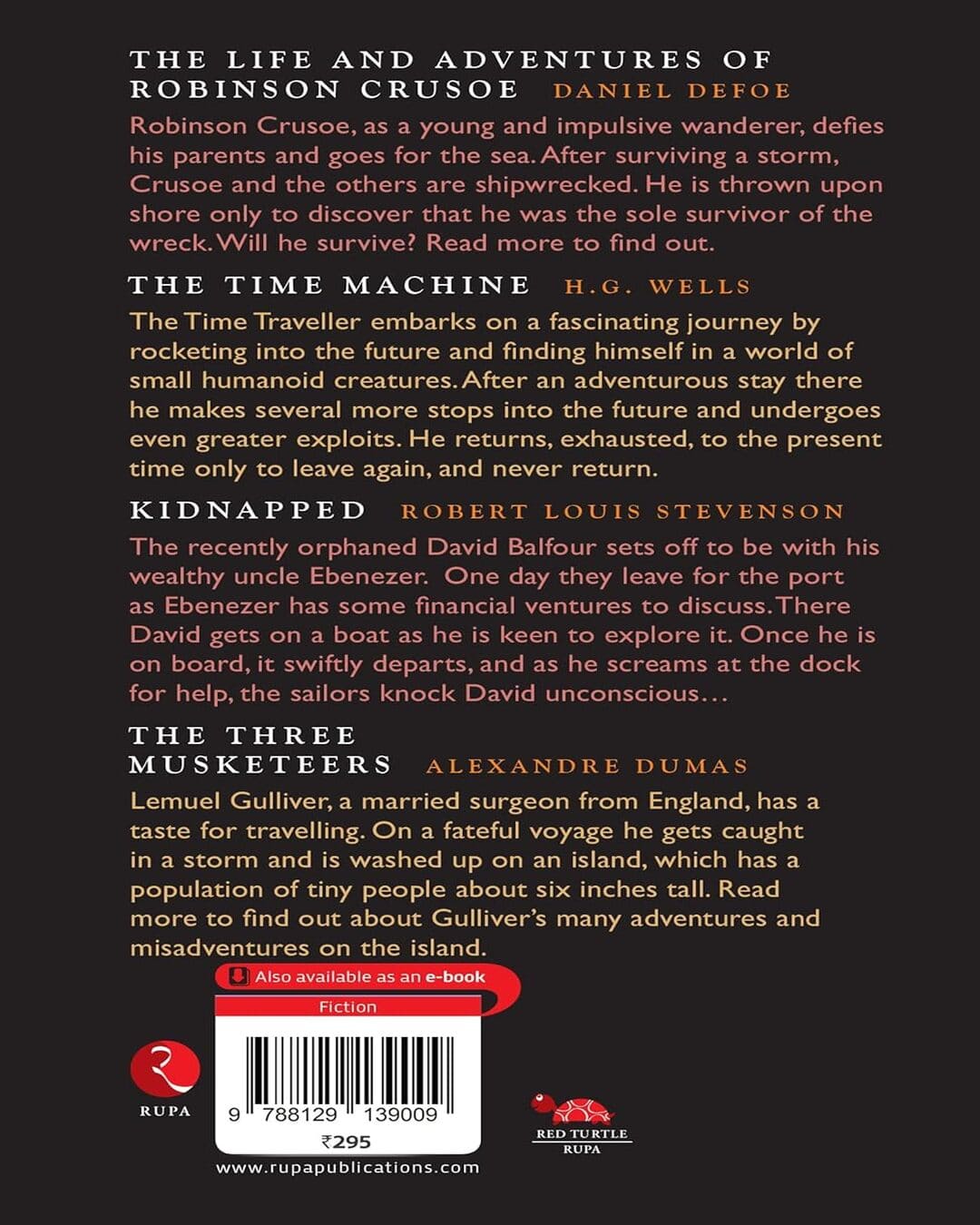 Junior Classics Book 16 by D Defoe, H.G.Wells, R. Louis Stevenson, A. Dumas [Paperback]