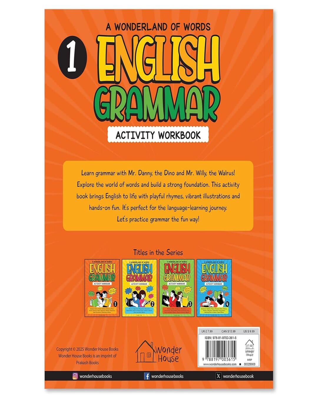 A Wonderland Of Words: English Grammar - Level 1 Activity Workbook by Wonder House Books [Paperback]