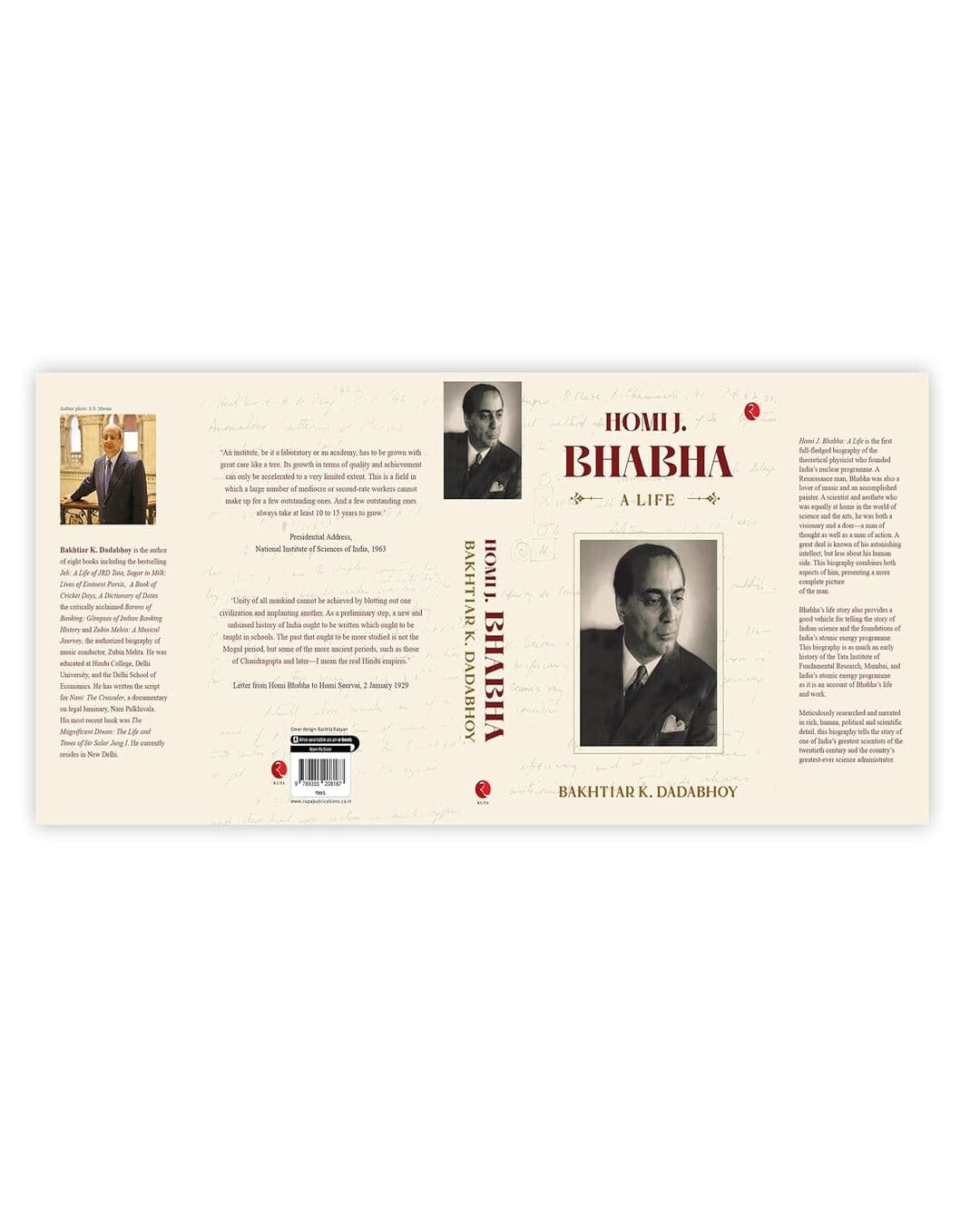 Homi J. Bhabha A Life by Bakhtiar K. Dadabhoy [Hardcover]