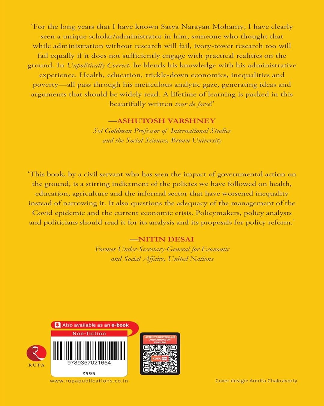 Unpolitically Correct: The Politics and Economics of Governance by Satya Mohanty [Hardcover]