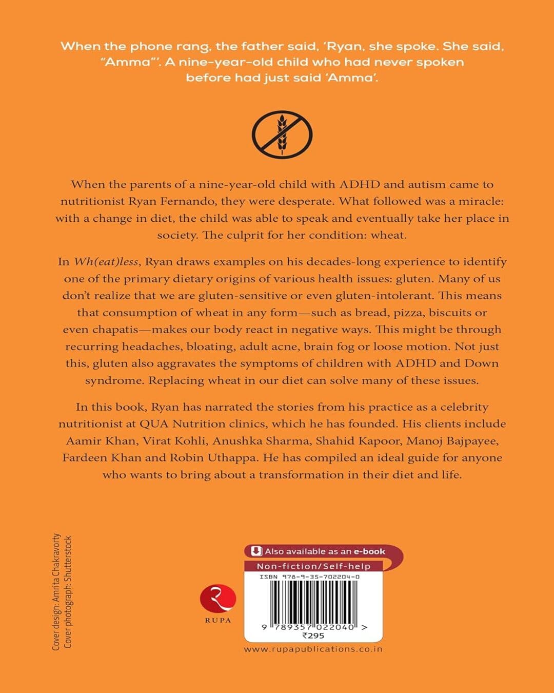 WHEAT LESS A GUIDE TO A GLUTEN FREE LIFE by Ryan Fernando [Paperback]