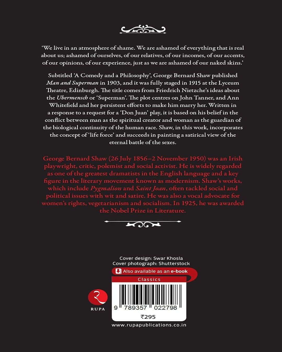 Man And Superman by George Bernard Shaw [Paperback]