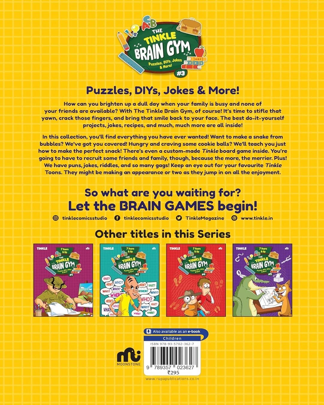The Tinkle Brain Gym Vol 3 : Puzzles, DIYs, Jokes & More! [Paperback]
