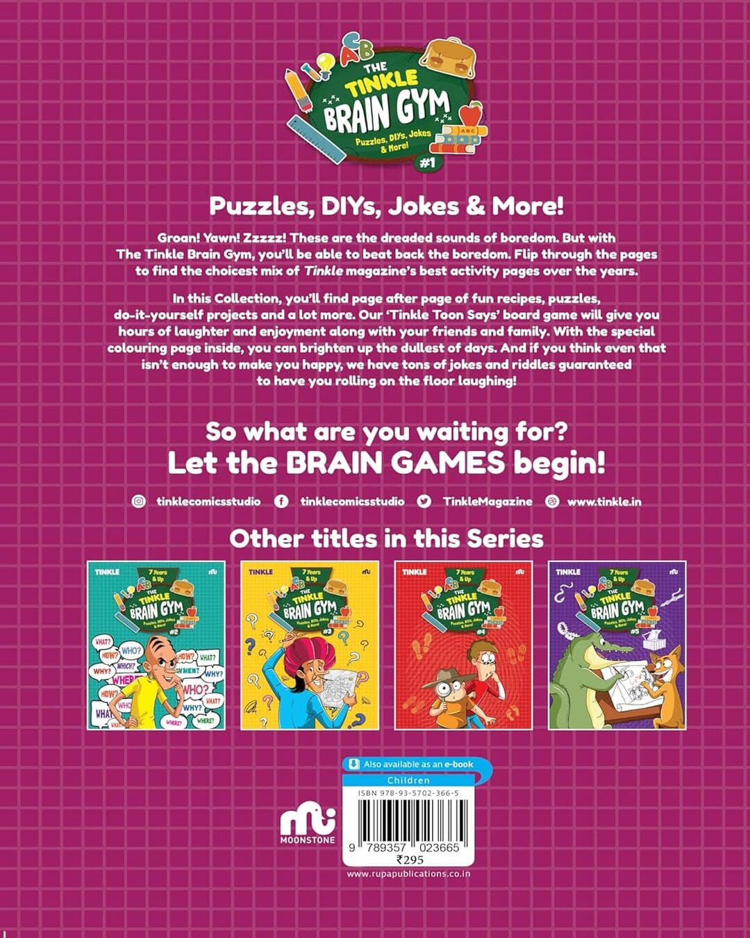 The Tinkle Brain Gym Vol1 : Puzzles, DIYs, Jokes & More! [Paperback]