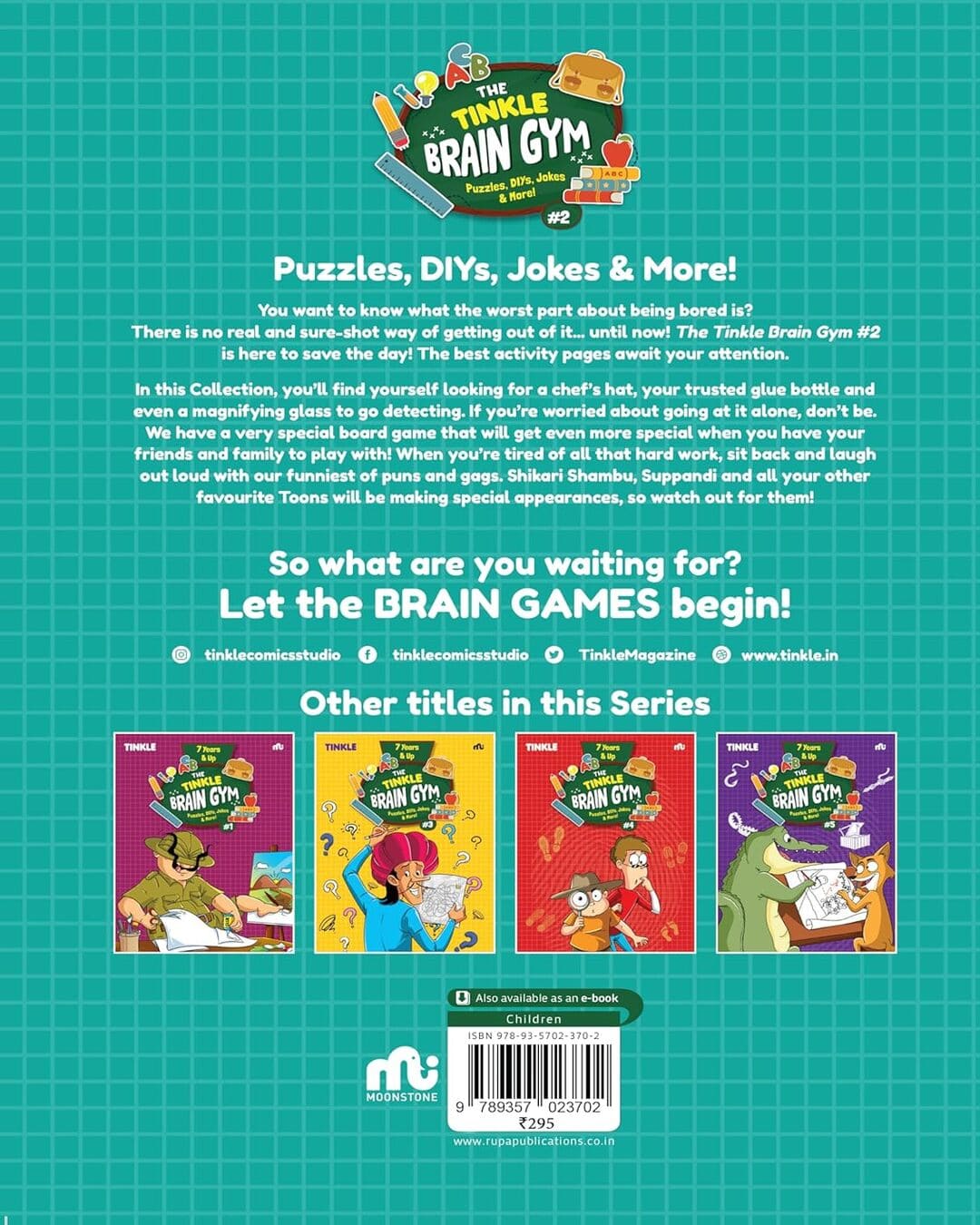 The Tinkle Brain Gym Vol2  : Puzzles, DIYs, Jokes & More! [Paperback]