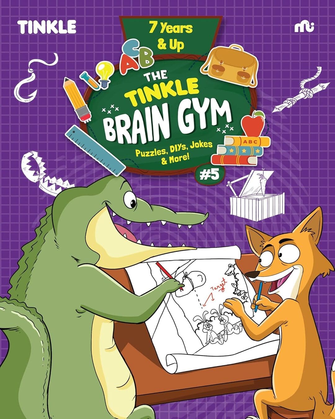 The Tinkle Brain Gym 5 : Puzzles, DIYs, Jokes & More! [Paperback]
