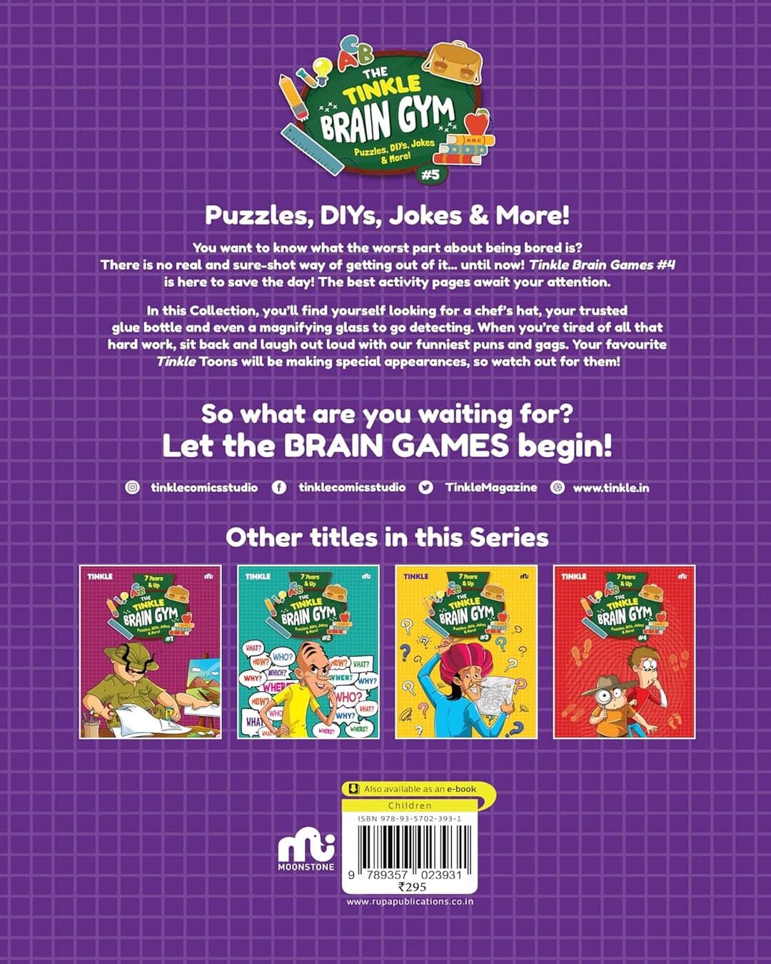 The Tinkle Brain Gym 5 : Puzzles, DIYs, Jokes & More! [Paperback]