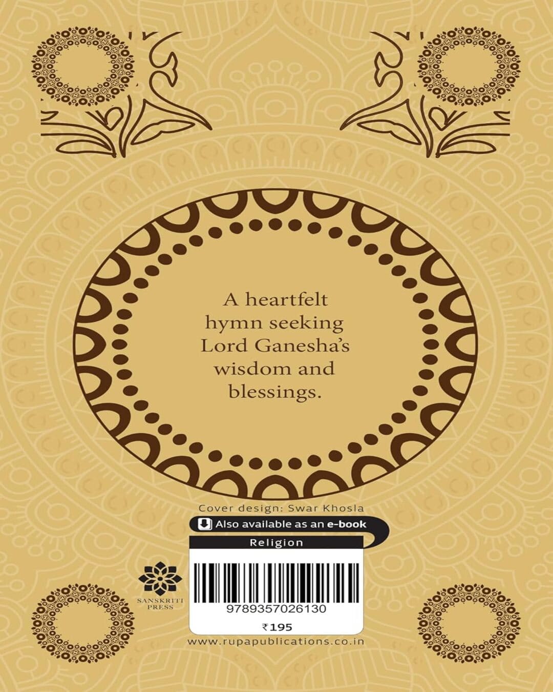 Ganesha Chalisa (In English and Hindi) - (Religious / Spiritual / Chalisa / Mantra Books) by Sanskriti Press [Hardcover]